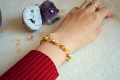 Bracelet Rosalia - Œil de tigre jaune