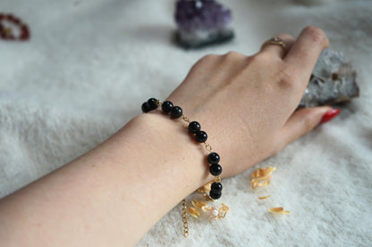 Bracelet Rosalia - Obsidienne